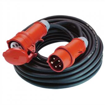 Extension 5G1,5mm² schwarz, H07RN-F CEE 16A rot 400V, 5m 