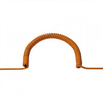 Wendelleitung 3G1,5 orange0.5-2.5m, HO7BQ-F Gummi/PUR 
