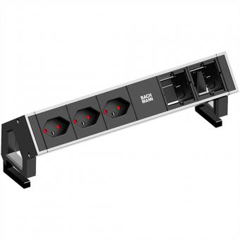 DESK2 3xCH T13 90° 2xCM, Strom 0,2m GST18 Inox lackiert Schweiz 
