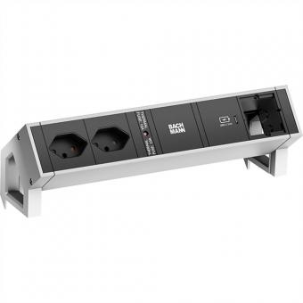 DESK2 2xCH 1xUSB C 30W 1xCM, 0,2m GST18 INOX Schweiz 