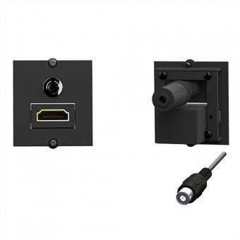 Rahmen 1xHDMI 90°+1xMiniklinke 