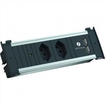 KAPSA S 2xCH T13 USB Charger, 1xFUSE 10A Strom 0,2m GST18 Schweiz 