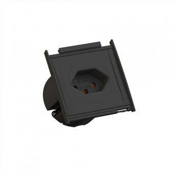 KAPSA XXS 1xCH T13 schwarz, Strom 2,0m CH T12 Schweiz 