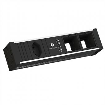 VENID 1xCH T13 USB Chargr 2xCM, Strom 0,2m GST18 schwarz Schweiz 