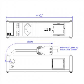 CONI 1xCH 1x USB C 30W, 1xCM 0,2m GST18 Suisse 