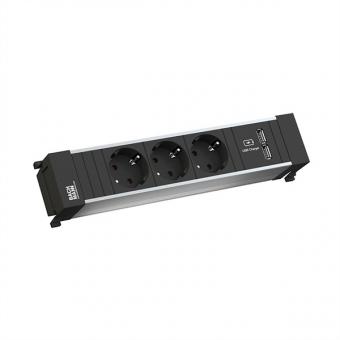 POWER FRAME Medium 3x Schutzkontakt 1xUSB Charger 