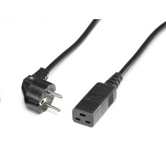 Câble d'alimentation, IEC60320, prise Schuko/C19, 16A/250V, noir 