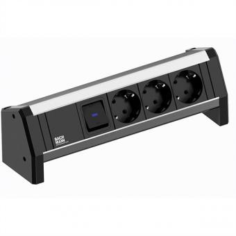 Desk 3xSchuko ; interrupteur avec indicateur bleu, 3,0m 