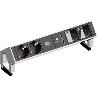 DESK2, 2x Schutzkontakt, 1x USB Charger, 2x ABD, GST18, weiß 