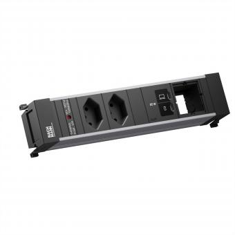POWER FRAME ALU 2xT13 1xABD, 1xUSB C/C 65W Charger 