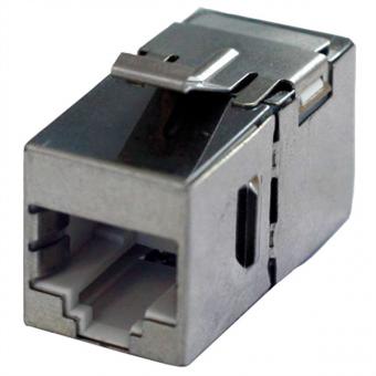 Keystone Kat. 6a, STP Kupplung, RJ45, geschirmt, silber 