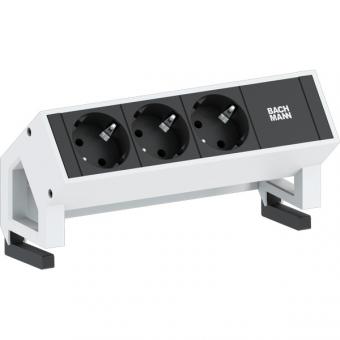 DESK 2, Tisch-Steckdosenleiste, 3x Schuko, 0,2m 