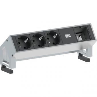 DESK 2, Steckdoseneinheit, 3x Schuko, 1x ABD 