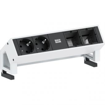 DESK 2, Steckdoseneinheit, 2x Schuko, 2x ADB 
