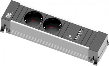 POWER FRAME, bloc multiprises, 2x Schuko, 1x USB Charger 