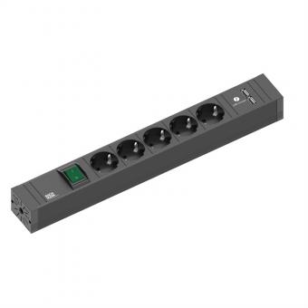 CONNECT LINE 5xSchutzkontakt, Schalter USB A&A 15W 