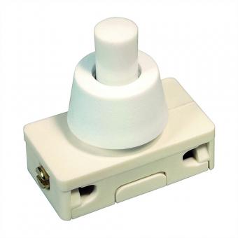 Interrupteur à bouton-poussoir encastré Série 3030, Interrupteur d'arrêt, unipolaire, blanc 