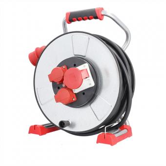 Profi-CEE-Kabeltrommel IronCoat, 2x CEE7/3, 1x CEE 16A/400V~ 