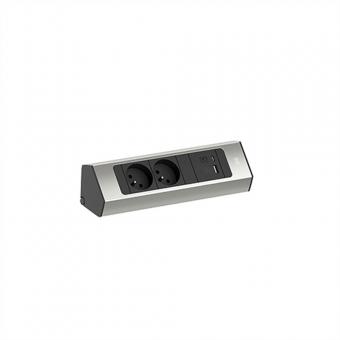 CASIA 2 2xUTE 1xUSB A/C 22W 2,0m AEH Edelstahl-Optik 