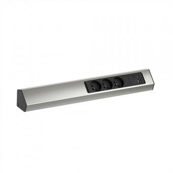 CASIA 2 3xUTE 1xUSB A/C 22W 2,0m AEH Edelstahl-Optik 