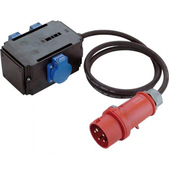 Adaptateur CEE 16A 1Ph, 3x contact de protection IP44 1,5m 