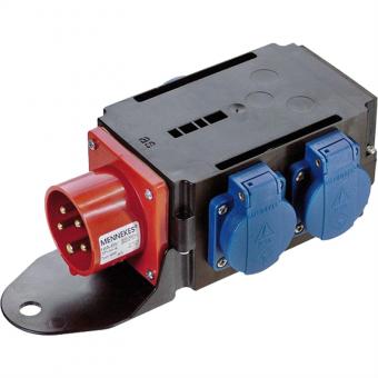 Adaptateur CEE 16A 400V, 3x contact de protection IP44 