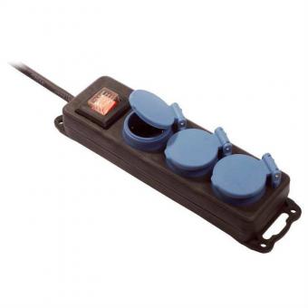 Prise de distribution 3x CEE7/3, IP44, 1,5m 