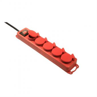 Prise de distribution 5x CEE7/3, IP44, 4,5m 
