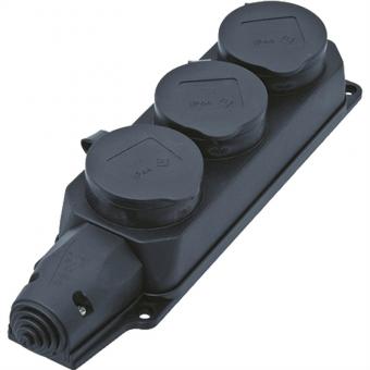 Distributeur prise de courant 3xCEE7/3, 3x contact de protection IP44 