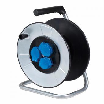 Tambour de câble en tôle d'acier, triple, sans câble, IP44 