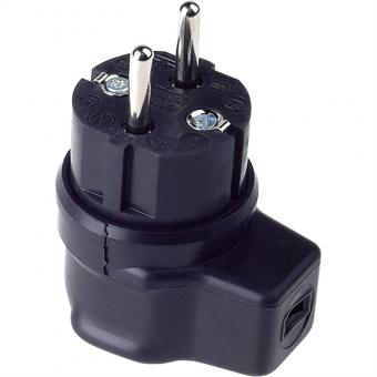Vollgummi Winkelstecker, IP44, schwarz 