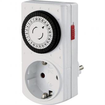 Mini minuterie mécanique 24h, blanc Plus petit intervalle de commutation 30 minutes 
