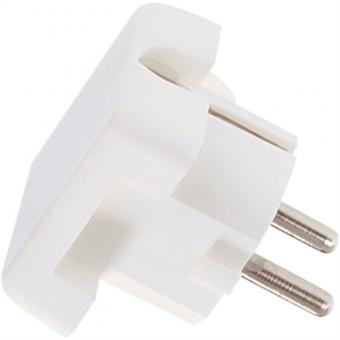 Schutzkontaktstecker, weiß flache Ausführung, montierbar 
