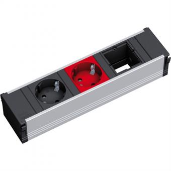 CONI 1xCEE7/3 1xCEE7/3 rouge, contact de protection 1x noir + 1x rouge 