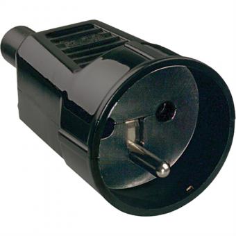 Kupplung mit Erdungsstift, Frankreich Knickschutztülle schwarz 