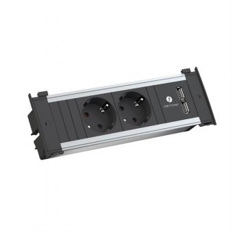 KAPSA Small 2x contact de protection 1x USB Charger, fiche de montage 