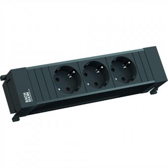POWER FRAME 3xCEE7/3 kurz Kunststoffprofil 
