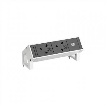 DESK2 2xUK 3,15A 45° 0,2m GST18 RAL9010 