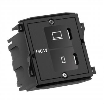 Custom Modul 1xUSB C/C/C 140W, ITA Bundle RAL9005 