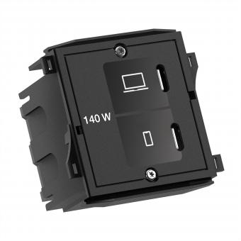 Custom Modul 1xUSB C/C/C 140W, SWISS T12 Bundle RAL9005 