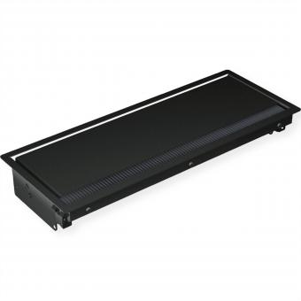Cadre d'encastrement CONI quadruple, peint en noir RAL 9005 