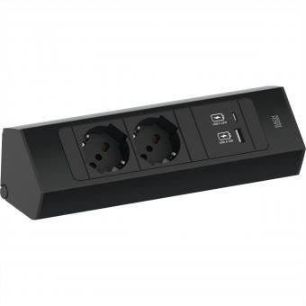 CASIA2 2xP40 1xUSB A/C 22W, 2,0m AEH, RAL9005, Italien 
