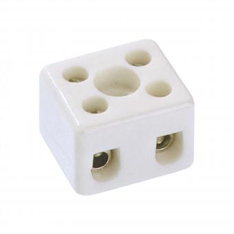 Porzellanklemme bis 2,50mm² 2-polig 
