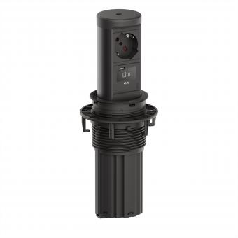 ELEVATOR2 1xP40 1xUSB C, Wireless Charger 15W RAL9005 2,0m AEH 