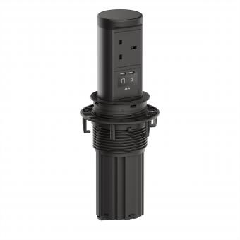 ELEVATOR2 1xUK, 1xUSB C/C 45W RAL9005 0,5m ISV 