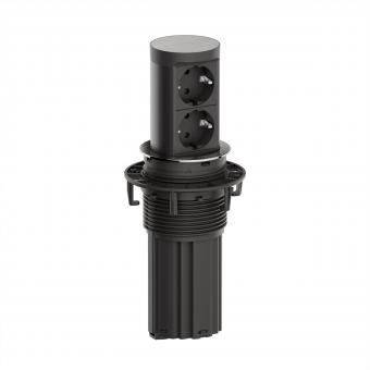 ELEVATOR2 2xCEE7/3, aspect inox, 2,0m AEH 