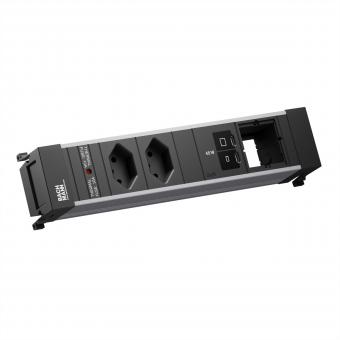 POWER FRAME M 2xCH 0°, 1xUSB C/C 45W 1xCM L=0,2m 