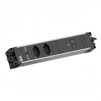 STEP ALU 2xCH 90°, 1xUSB C/C 100W 