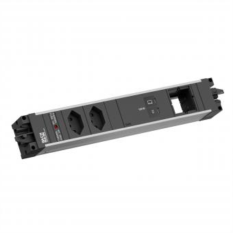 STEP ALU 2xCH 90°, 1xUSB C/C 100W 1xCM 