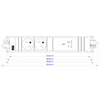 STEP ALU 2xUTE, 1xUSB C/C 100W 